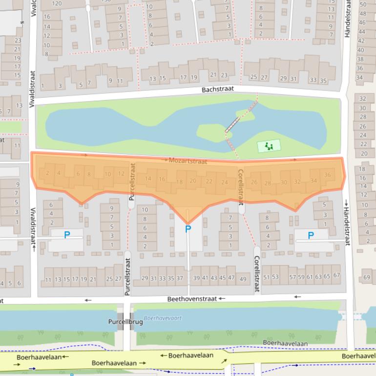 Kaart van postcodegebied 2035PK.
