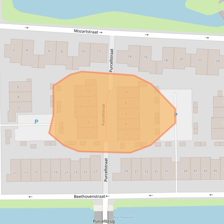 Kaart van postcodegebied 2035PL.