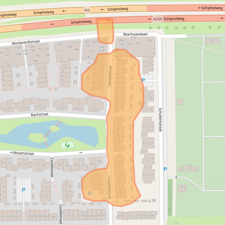 Kaart van postcodegebied 2035PN.