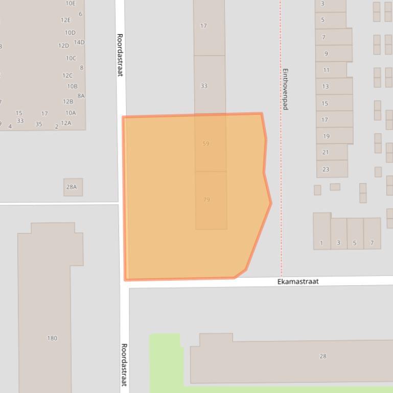 Kaart van postcodegebied 2035SC.