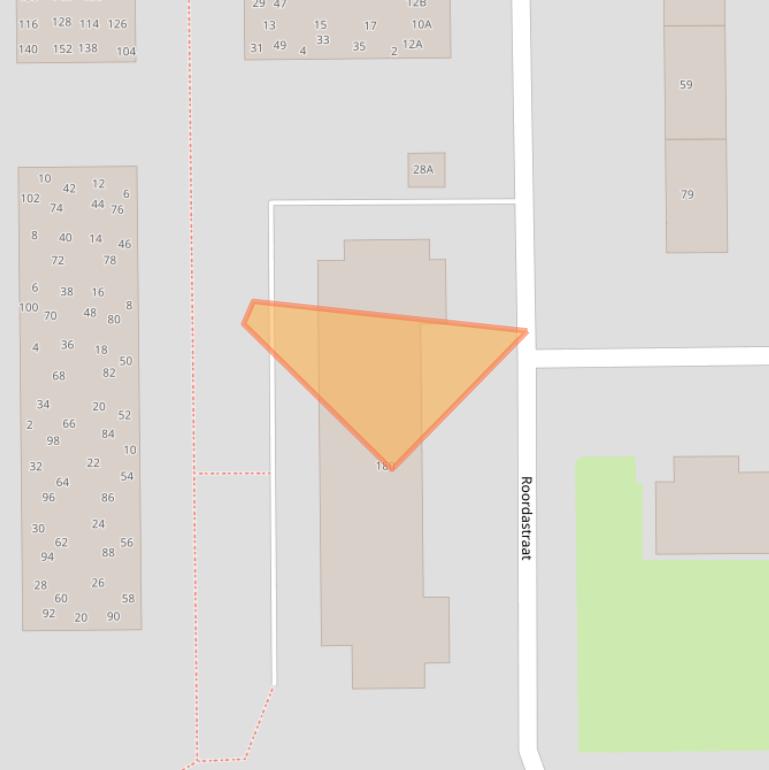 Kaart van postcodegebied 2035SK.