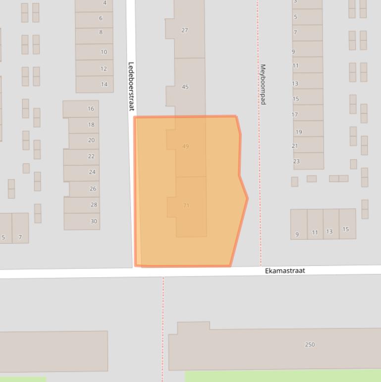 Kaart van postcodegebied 2035TB.