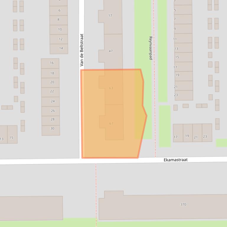 Kaart van postcodegebied 2035TG.