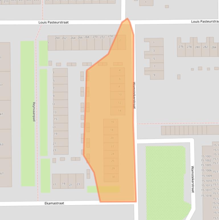Kaart van postcodegebied 2035TK.