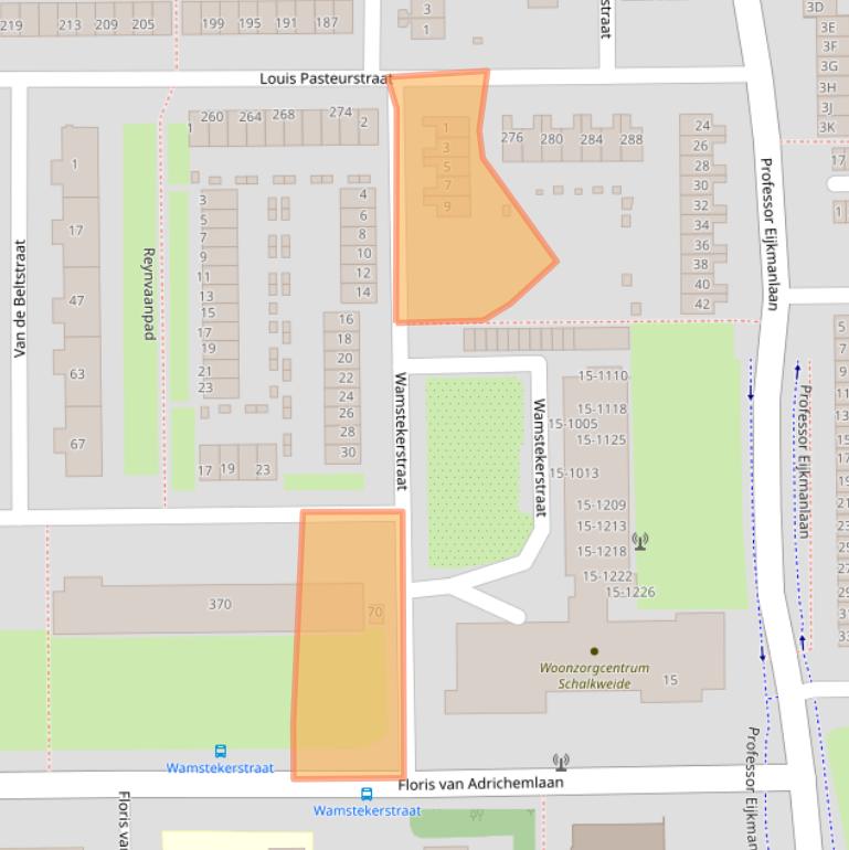 Kaart van postcodegebied 2035TL.