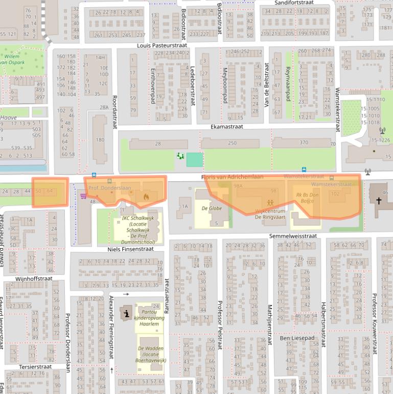 Kaart van postcodegebied 2035VD.