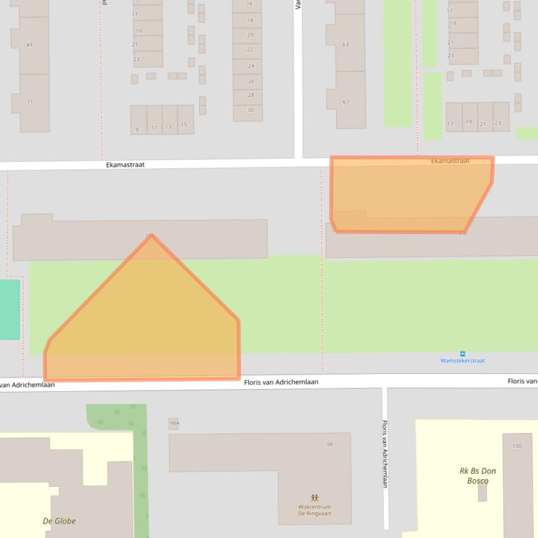 Kaart van postcodegebied 2035VM.