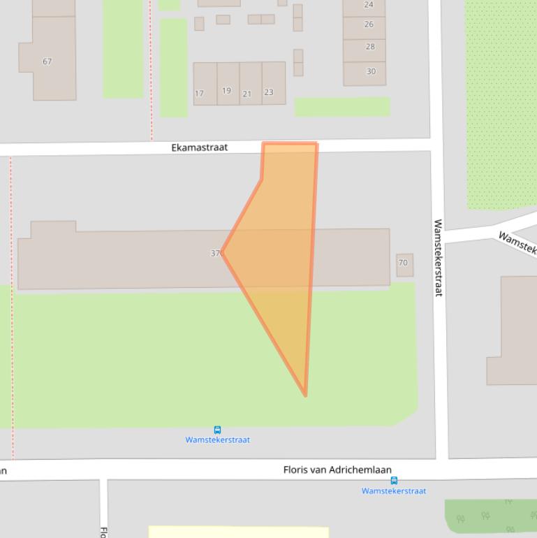 Kaart van postcodegebied 2035VN.