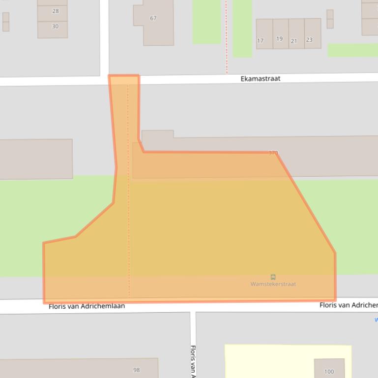 Kaart van postcodegebied 2035VP.