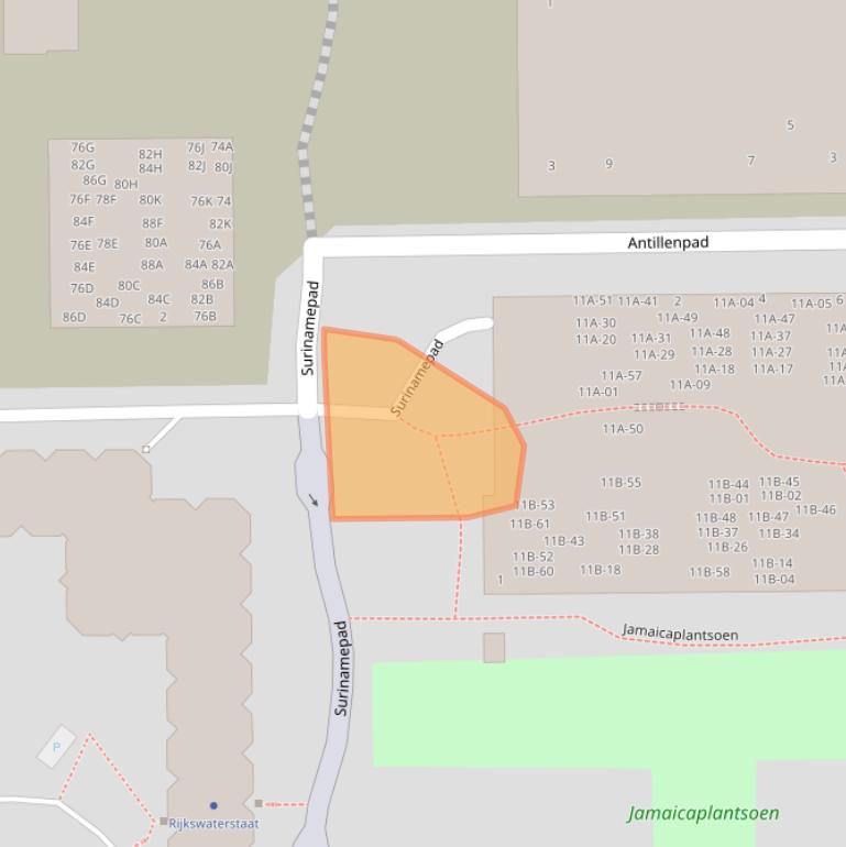 Kaart van postcodegebied 2035VV.