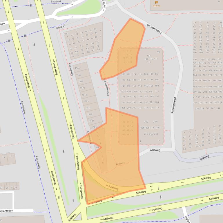 Kaart van postcodegebied 2035VX.