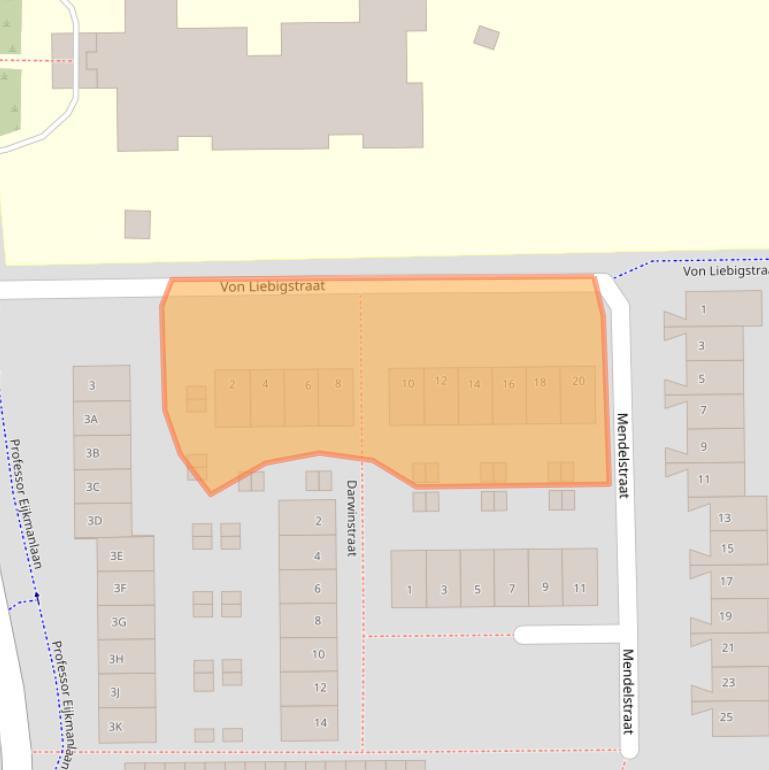 Kaart van postcodegebied 2035WS.