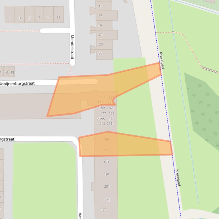 Kaart van postcodegebied 2035XH.