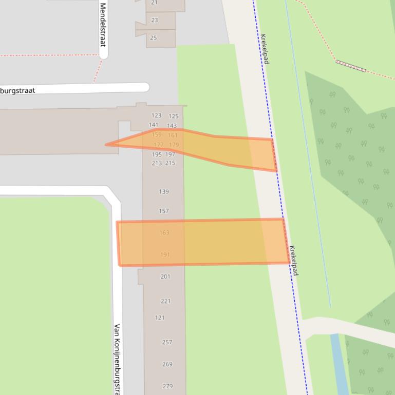 Kaart van postcodegebied 2035XJ.