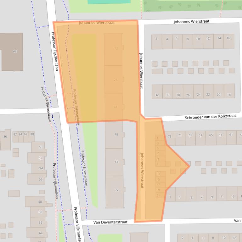 Kaart van postcodegebied 2035XT.