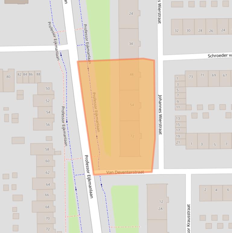 Kaart van postcodegebied 2035XV.