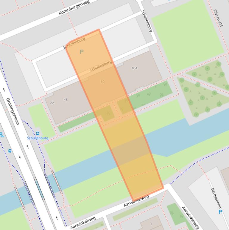 Kaart van postcodegebied 2036BM.