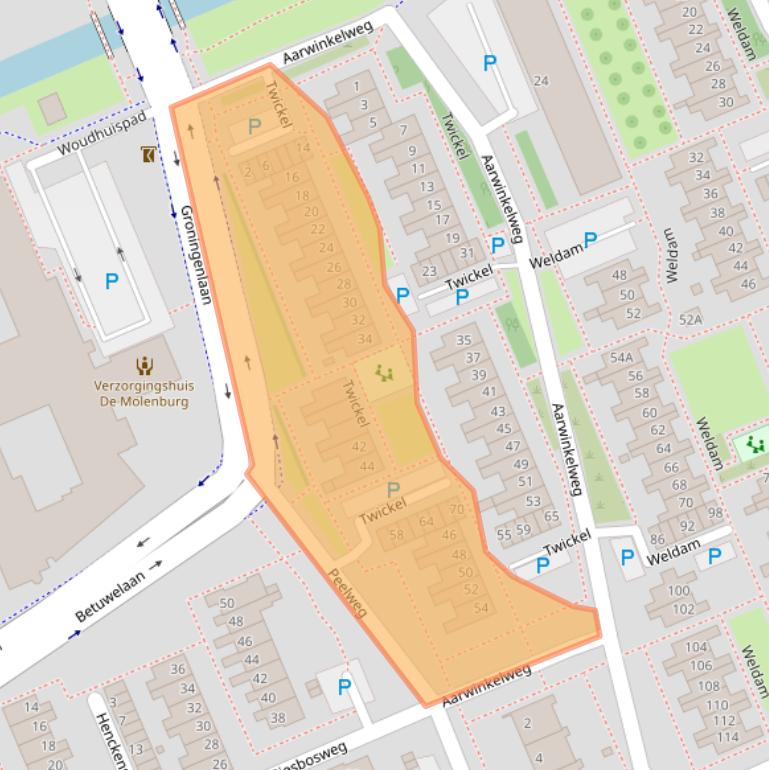 Kaart van postcodegebied 2036CB.