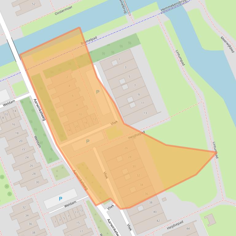 Kaart van postcodegebied 2036CM.