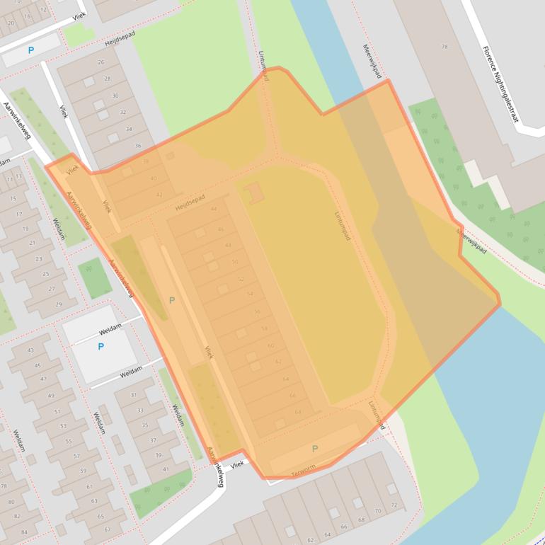 Kaart van postcodegebied 2036CN.