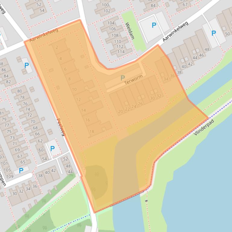 Kaart van postcodegebied 2036CP.