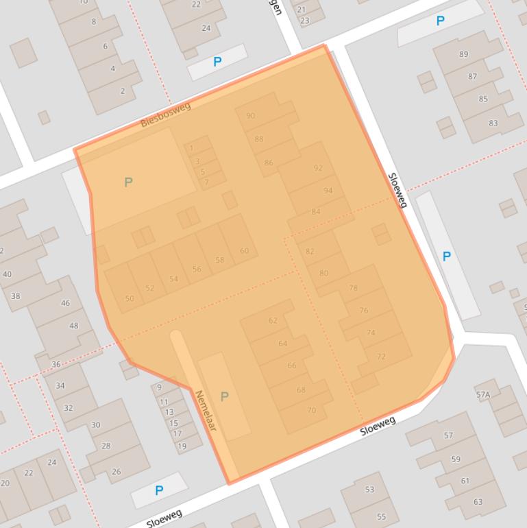 Kaart van postcodegebied 2036EH.