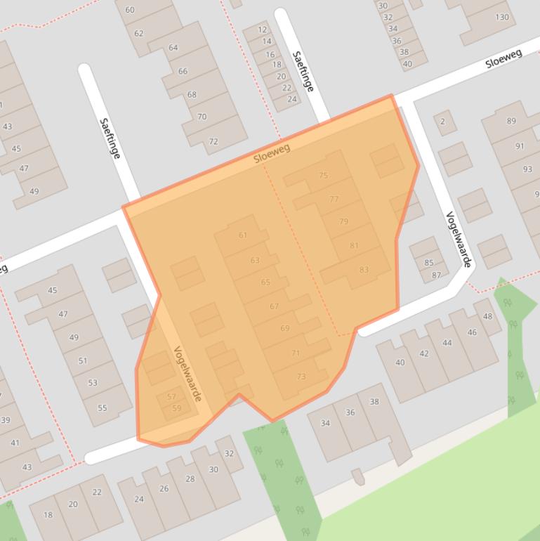 Kaart van postcodegebied 2036GH.