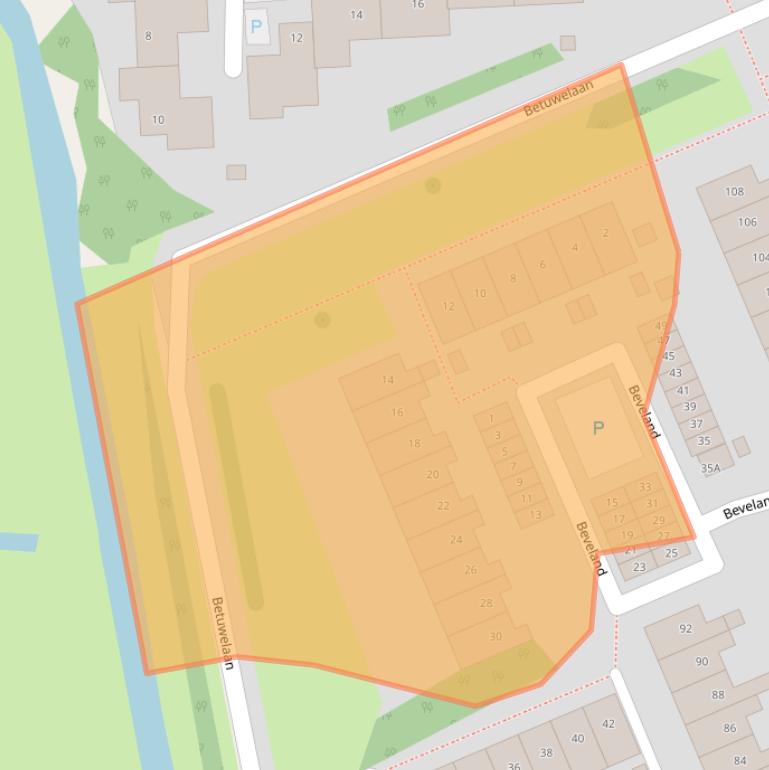Kaart van postcodegebied 2036GM.