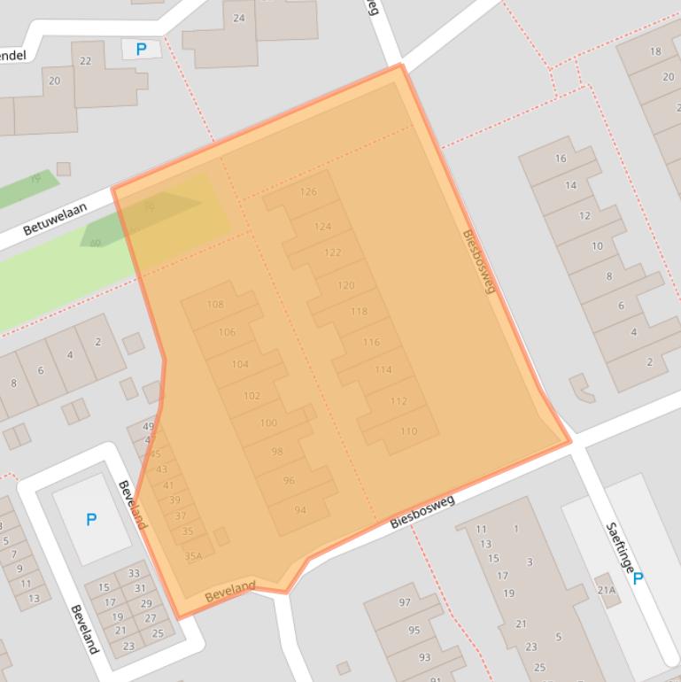 Kaart van postcodegebied 2036GR.