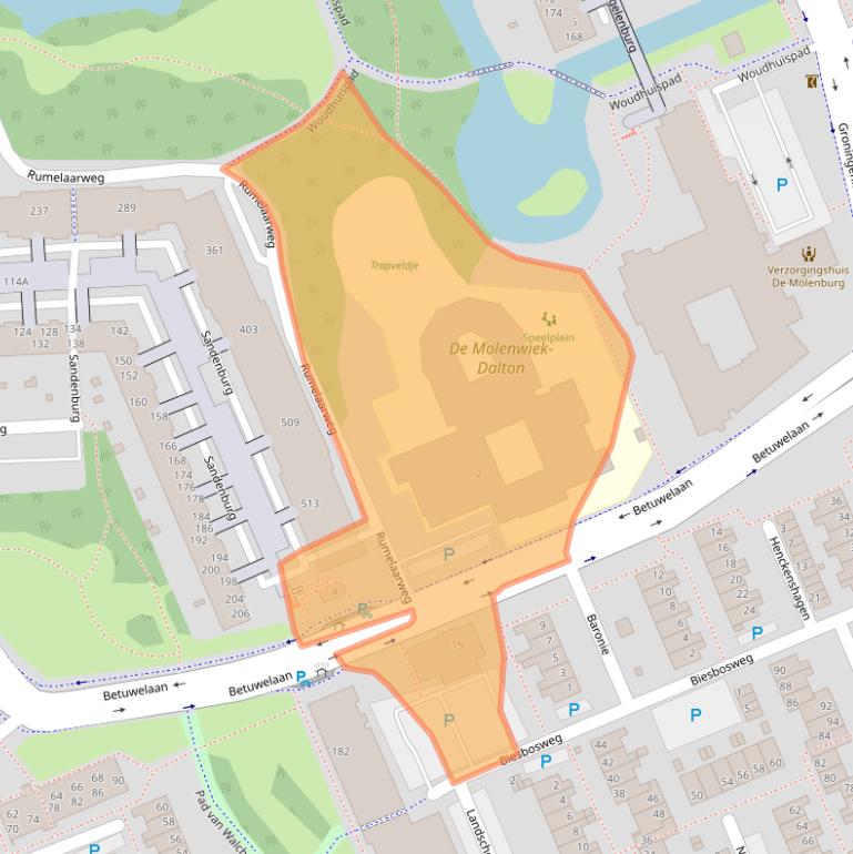 Kaart van postcodegebied 2036GV.