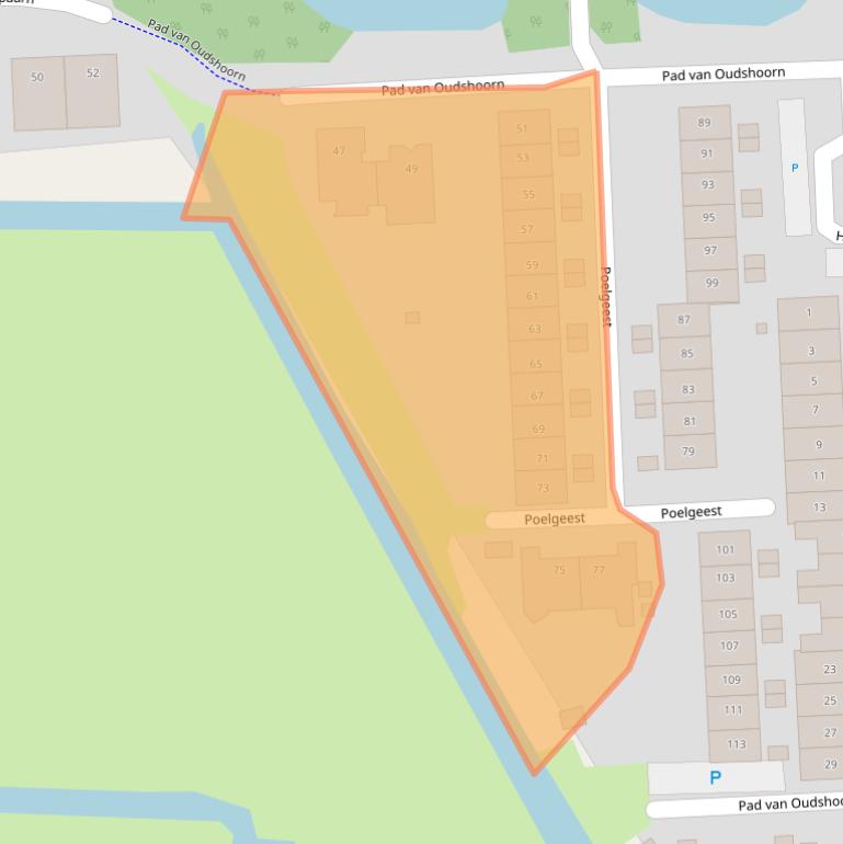 Kaart van postcodegebied 2036HR.