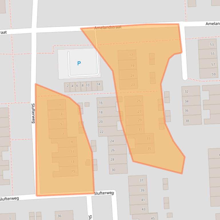Kaart van postcodegebied 2036JC.