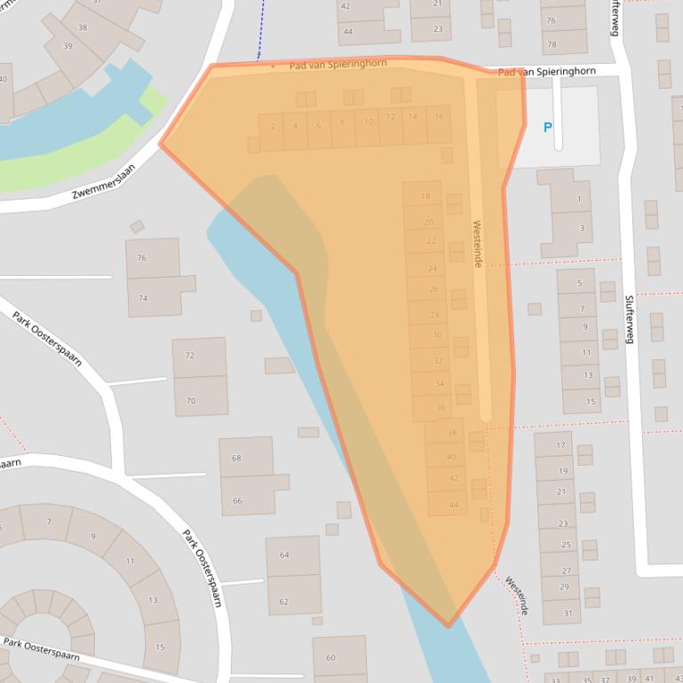 Kaart van postcodegebied 2036JJ.