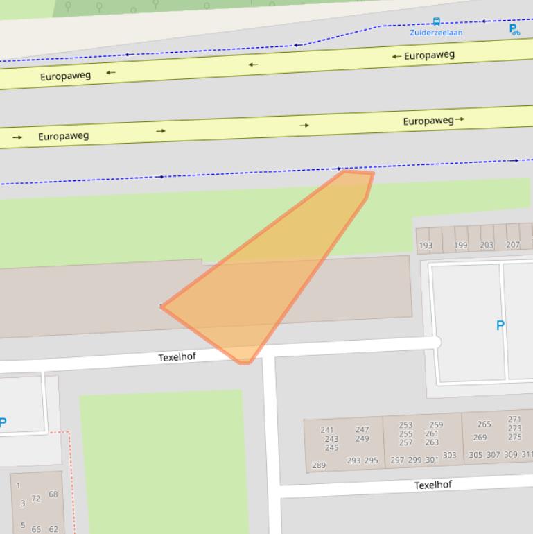 Kaart van postcodegebied 2036KB.