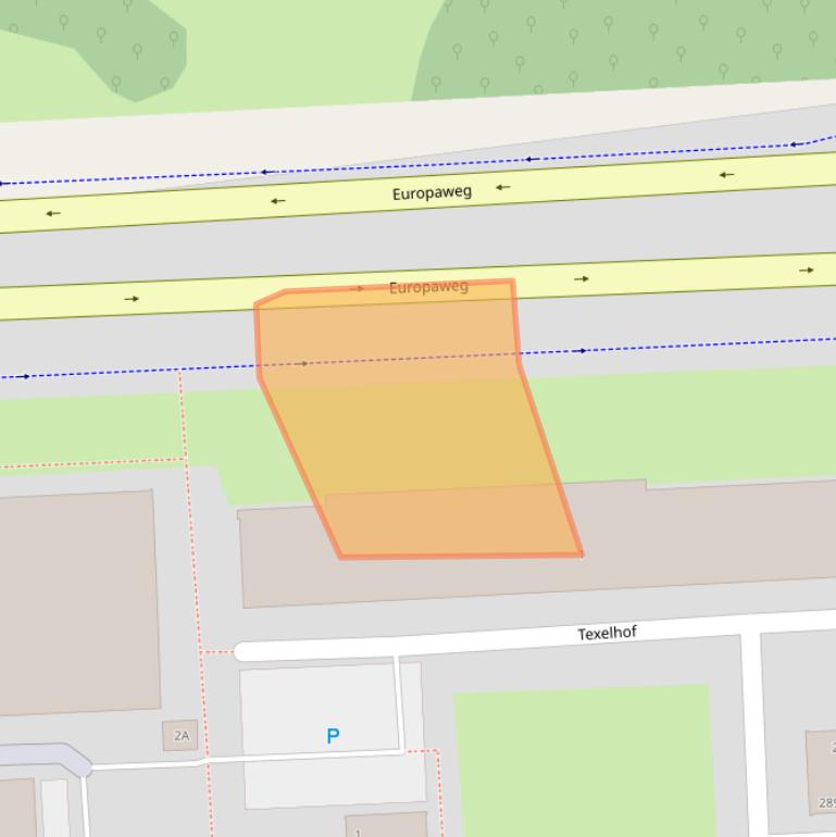 Kaart van postcodegebied 2036KD.