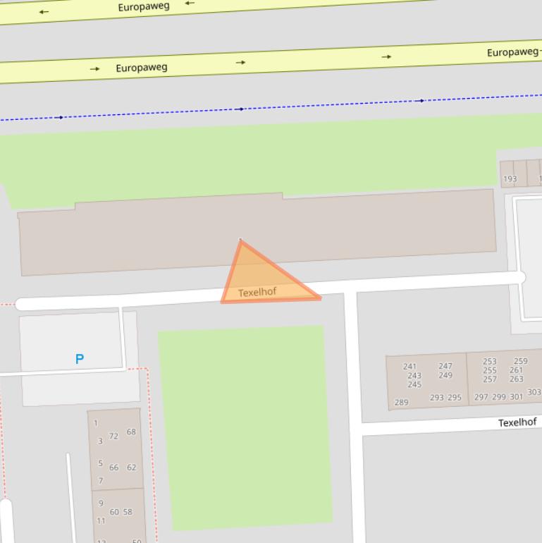 Kaart van postcodegebied 2036KG.