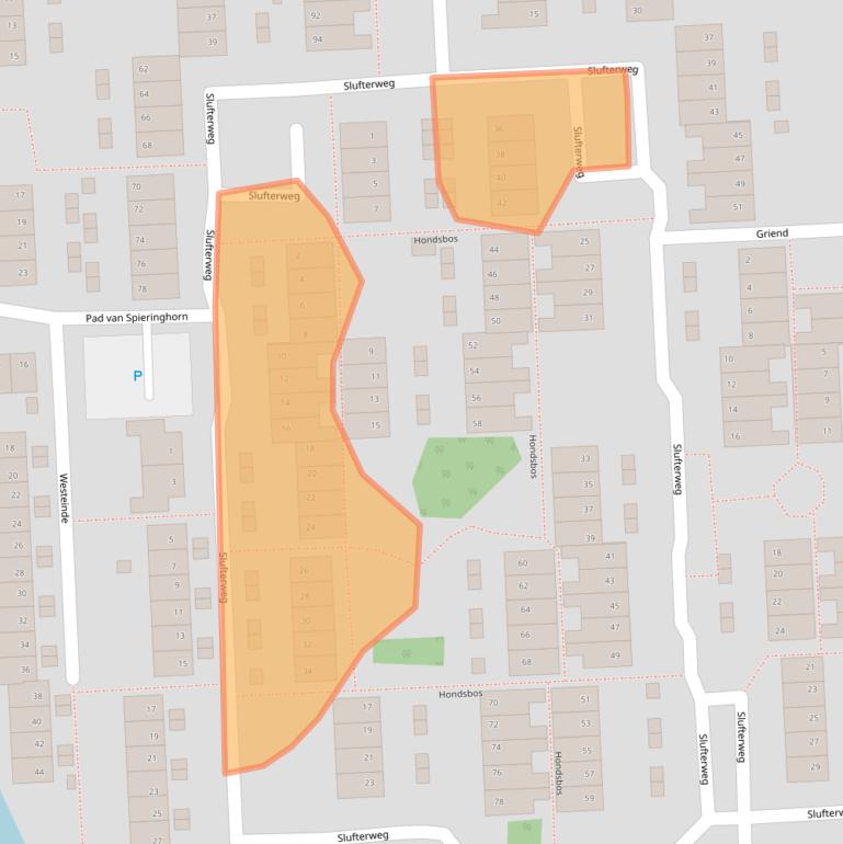 Kaart van postcodegebied 2036KS.