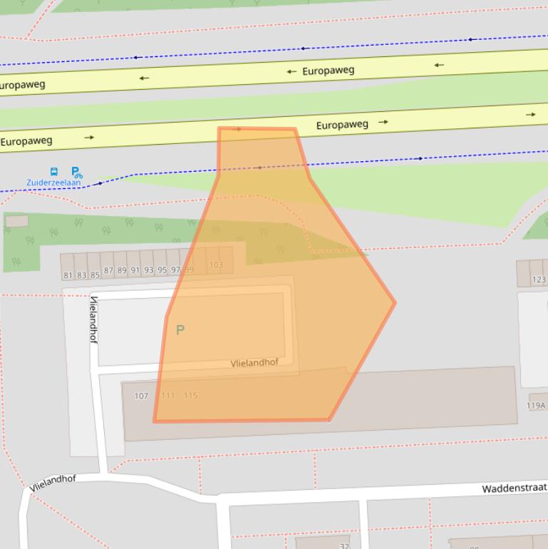 Kaart van postcodegebied 2036LB.