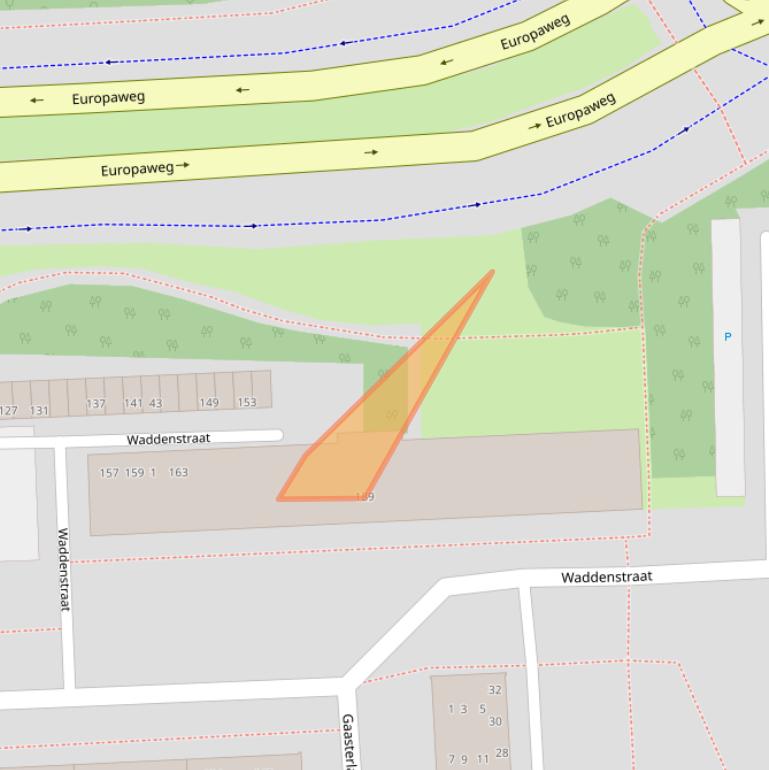 Kaart van postcodegebied 2036LE.