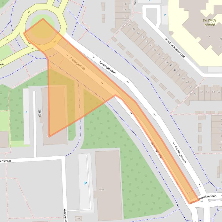 Kaart van postcodegebied 2036LH.
