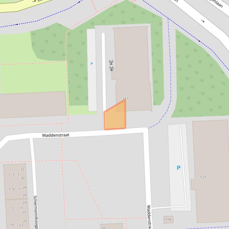 Kaart van postcodegebied 2036LJ.