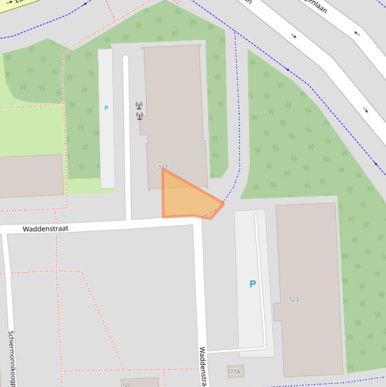 Kaart van postcodegebied 2036LL.