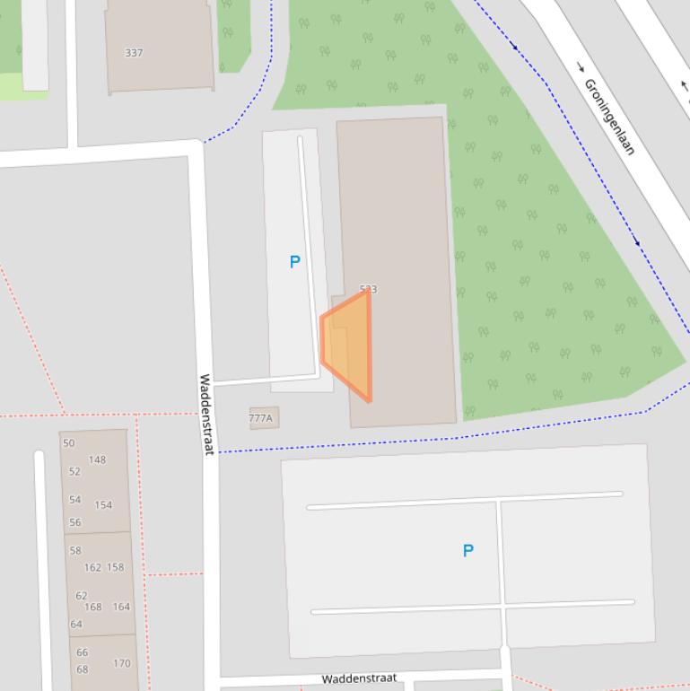 Kaart van postcodegebied 2036LR.