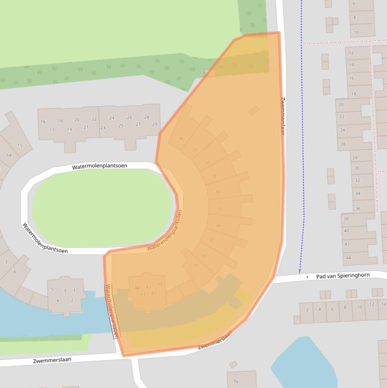 Kaart van postcodegebied 2036MD.