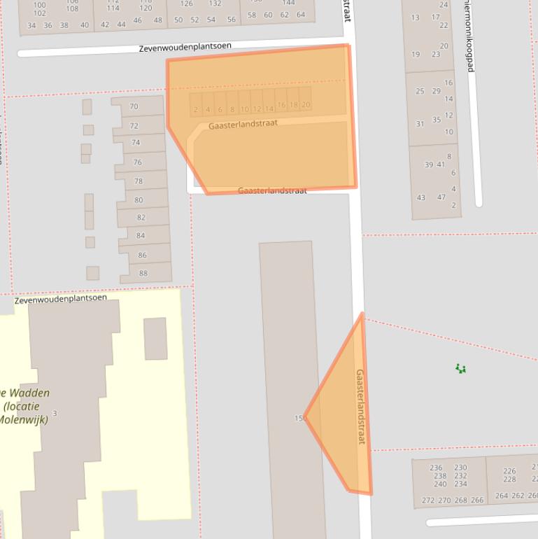 Kaart van postcodegebied 2036NH.