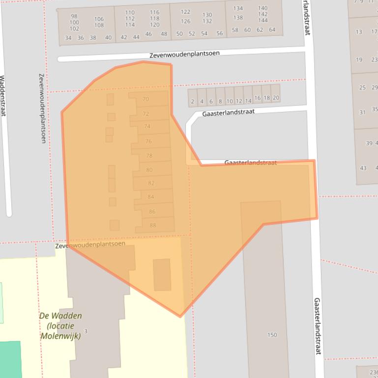 Kaart van postcodegebied 2036NN.