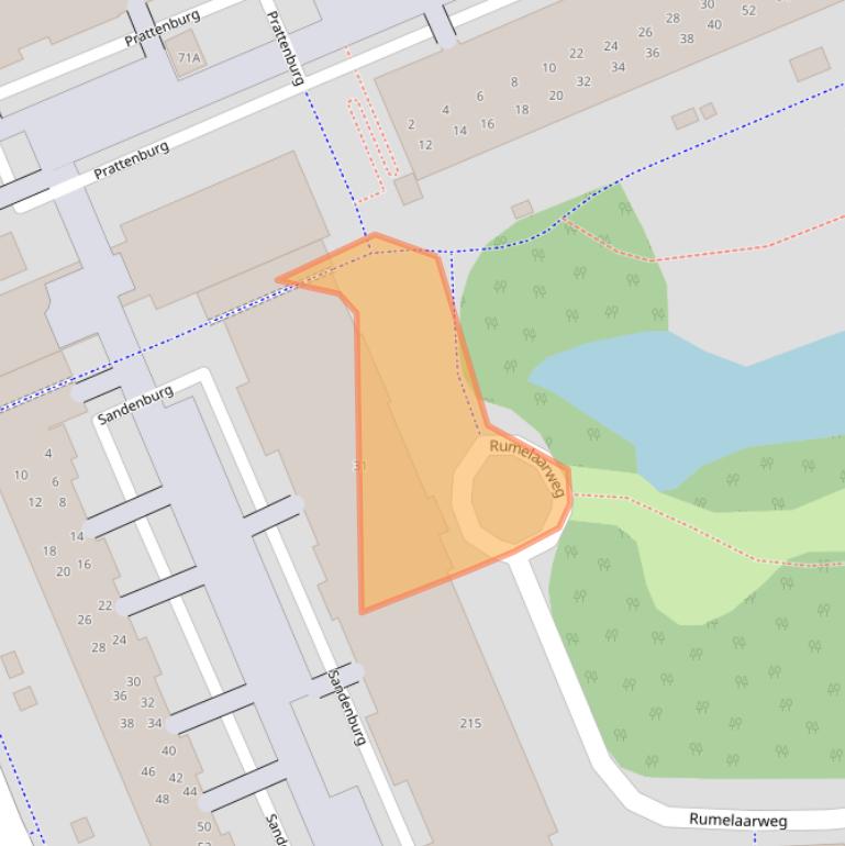 Kaart van postcodegebied 2036PA.