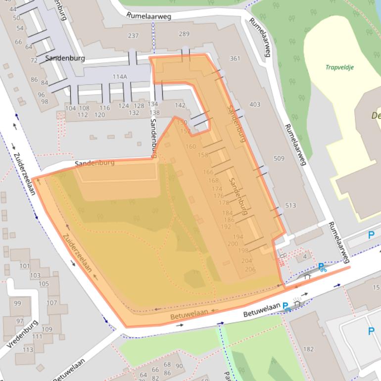 Kaart van postcodegebied 2036PV.