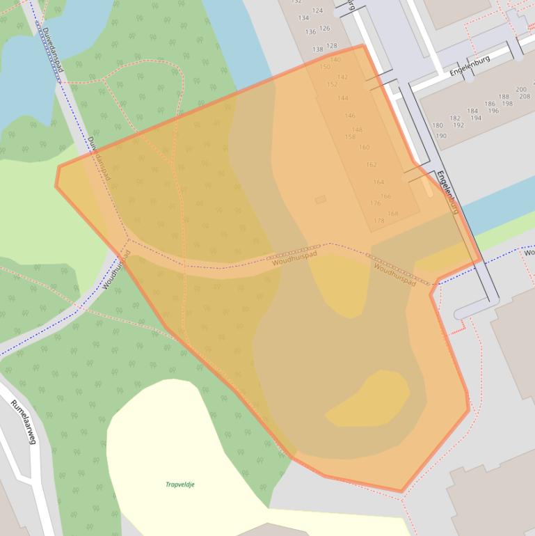 Kaart van postcodegebied 2036RV.