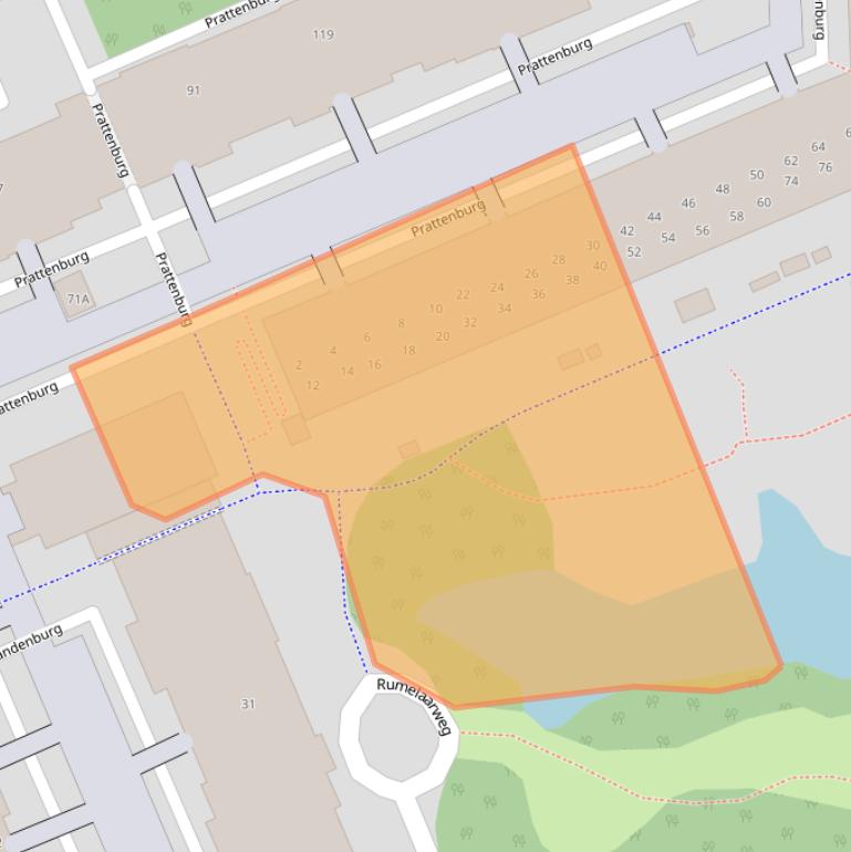 Kaart van postcodegebied 2036SN.